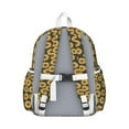 thumbnail image 3 of Black Sunflower Backpack for School,Cute School Bag,Schoolbag with Adjustable Shoulder Straps & Padded Back,13.4"x11"x4.7", 3 of 6