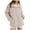 Beige-L, variant on Women's Thick Wool Blend Parka Insulated Zipper Winter Workwear Coat