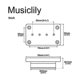 thumbnail image 4 of EBC4 Electric Bass Pickup Ceramic 30K Side Winder Mudbucker Style Chrome, 4 of 5