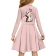 thumbnail image 3 of DISNIMO Cat Dresses for Girls Butterfly Dress Kids Heart Dress Girls 9-10 Matching Dresses for Girls Swing Dress Long Sleeve Midi Dresses for Girls Beach Dress Pink Childrens Long Sleeve Dresses, 3 of 7