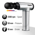 thumbnail image 6 of TRAKK Deep Tissue Handheld Massage Gun w/ 4 Speeds & Attachments, Silver, 6 of 8