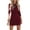 Burgundy, variant on PrettyGuide Women's Short Sweater Dress Long Sleeve Ruched Side Drawstring Casual Rib Knit Bodycon Mini Dresses