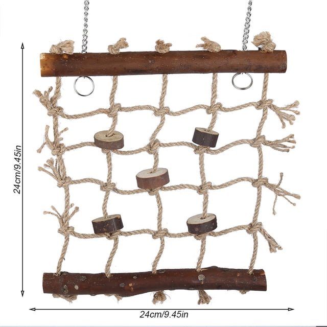 Parrot Ladder Bird Ladder Bird Swing 1Pc Cage Bird Parrot Toys Hemp Rope Climbing Ladder Birds Natural Interesting Sewing Toy