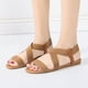 thumbnail image 4 of Likrtyny Sandalias Planas Elásticas para Mujer Sandalias Con Cruzadas para Viajes Al Aire Libre (marrón 41), 4 of 8