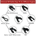 Universal Boat Safety Lanyard Kill Switch with 7 Keys, Outboard Marine