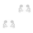 thumbnail image 4 of Sonducket 1 par de pendientes de aleación para mujer, elegantes pendientes galvanizados que no se destiñen, adorno de joyería, regalo de Plata 2Conjunto, 4 of 6