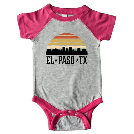 

Inktastic El Paso Texas Skyline Retro Gift Baby Boy or Baby Girl Bodysuit