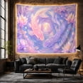 thumbnail image 6 of Floral Garden Fish with Swimming Circular Yang Motion, Mystical Fantasy for Space Lovers, Galaxy Room Decor, Mother'S Day Gift, Tapestry Wall Hanging for Bedroom and Dorm, 6 of 7