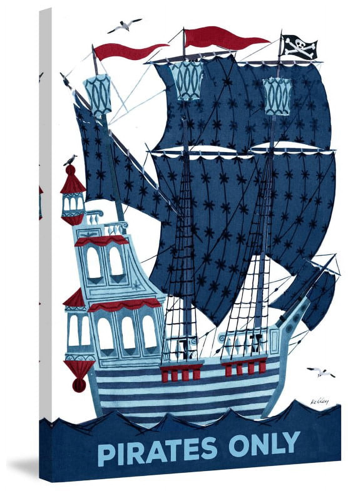 Marmont Hill "Pirates Only" by Curtis Painting Print on Canvas