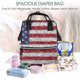 thumbnail image 5 of Easygdp America Flag Glitter para Bolsa de Bebé de Gran Capacidad con Múltiples Bolsillos, Bolsa de Pañales para Padres, Bolsa de Viaje Organizada y Elegante, 5 of 6