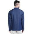thumbnail image 4 of Shatranj Men's Limited Edition Cotton Kurta Tunic with Denim Texture; Denim Blue, 4 of 5