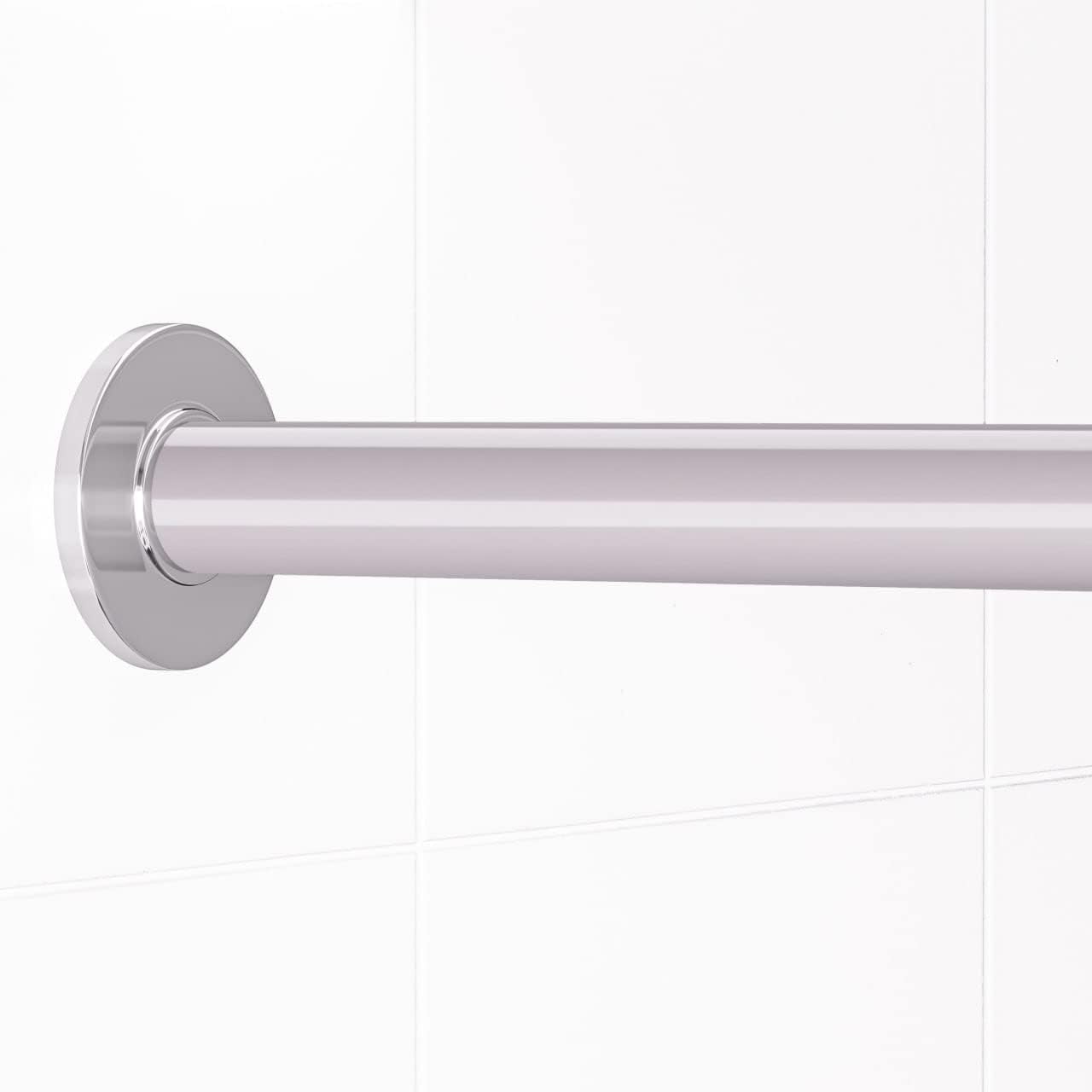 Skywin Shower Rod Cover Grey 59 Inches Protective Shower Rod Covers Plastic Existing Curtain