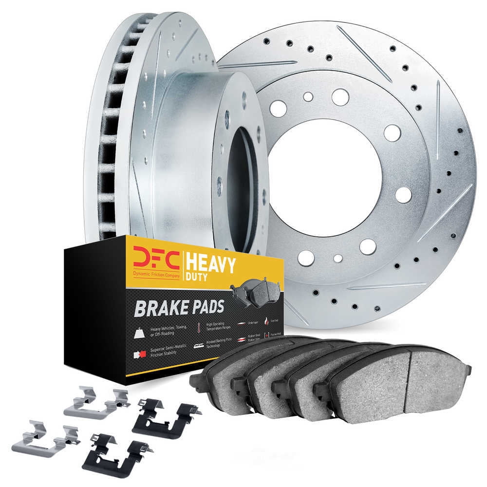 DFC 5000 Euro Ceramic Brake Pads and Hardware Kit - Archived 7212-48013 DFC Rotors-Drilled and