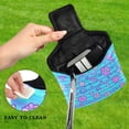 thumbnail image 4 of Haosy Blue Stripes with Cute Flowers Golf Mallet Putter Cover Strong Magnetic Leather Golf Club Headcover Closure, 4 of 7