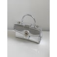 thumbnail image 5 of Luxury Design Chain Ladies Shoulder Bag Silver Color Female Small Messenger Bags Simple Patent Leather Ladies Clutch Handbags, 5 of 5