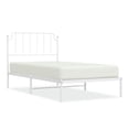 thumbnail image 2 of Metal Bed Frame White Full Size with Headboard, 39.4x78.7 Inch Steel Platform Bed Frame, Under Bed Storage, Modern Bedroom Furniture, 2 of 9