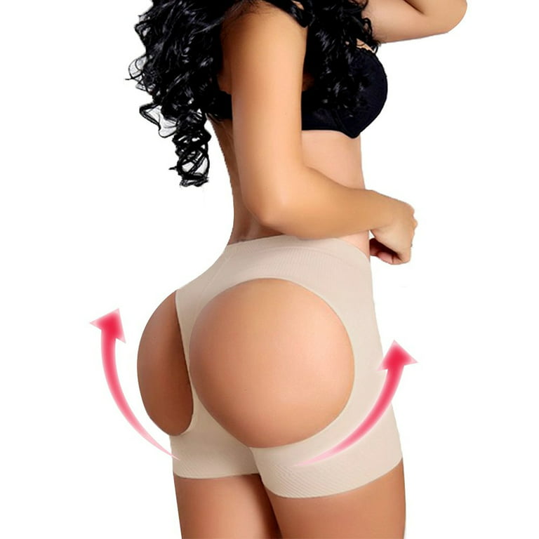 SAYFUT Women's Sexy Seamless Butt Lifter Hip Enhancer Boyshorts Body Shaper  Pants Tummy Control Panties Shapewear Underwear 2-Pack