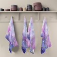 thumbnail image 3 of Multi-Purpose Kitchen Towels 28x18 Inch Dishcloths with Hanging Loop Decorative and Practical Towels for Kitchen, Dining Pink and Blue Marble Texture, 3 of 5