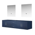 thumbnail image 3 of Navy blue double bath vanity with open cabinet shelf | Used in high - traffic bathrooms | Ensures ample storage and fast install, 3 of 4