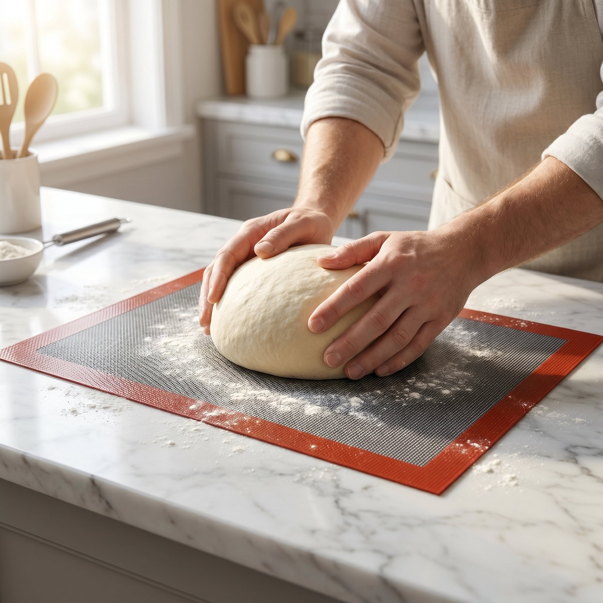 Unique Bargains Heat Resistant Dough Rolling Baking Sheet Pastry Mat Black 15.7"x11.8"