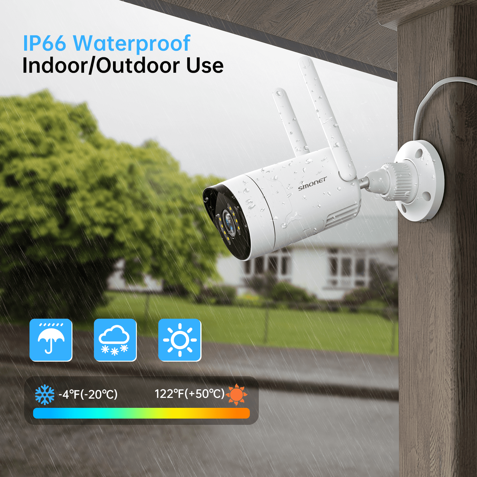 5MP Wifi Security Camera System Kit with 8-Channel NVR, 3TB Hard Drive, 8 Indoor Outdoor Cameras, Night Vision, IP66 Waterproof