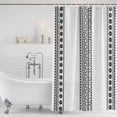 thumbnail image 4 of White Boho Waterproof Fabric Shower Curtain,Farmhouse Simple Abstract Striped Geometric Waterproof Fabric Shower Curtain for Bathroom Curtains Bathtubs Shower Curtains with 12 Hooks Small 36x72in, 4 of 8