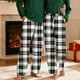 thumbnail image 1 of Pantalones de pijama largos para hombre, informales, con estampado a cuadros, holgados, deportivos, elásticos, rectos, vintage, con bolsillos, 1 of 9