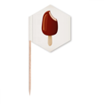 thumbnail image 1 of Crispy Chocolate PopsicleSweet Ice  Toothpick Flags Cupcake Picks Party Celebration, 1 of 3