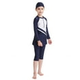 thumbnail image 3 of lnmuld Kids Swimsuits Full Coverage Long Sleeve Swim Dress with Skirt for Girls Sun Swimwear Size:12-13 Years, 3 of 8