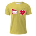 thumbnail image 3 of YDLCAFD Men's Print Theme T Shirt Printed Solid Color Short Sleeve Top, 3 of 4