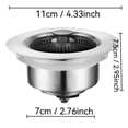 thumbnail image 3 of Hmgxay Kitchen Sink Plug, Stainless Steel Drain Plug for Odor Prevention, Stainless Steel Water Filter for Efficient Drainage, Kitchen Sink Deodorant Stopper for Easy Installation, 3 of 8