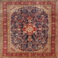thumbnail image 1 of Ahgly Company Indoor Square Traditional Saffron Red Persian Area Rugs, 5' Square, 1 of 6