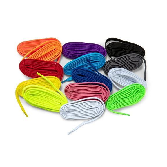 Multi-Color Shoelace Set - 14 Pairs for Sneakers and Trainers - Fun Bright