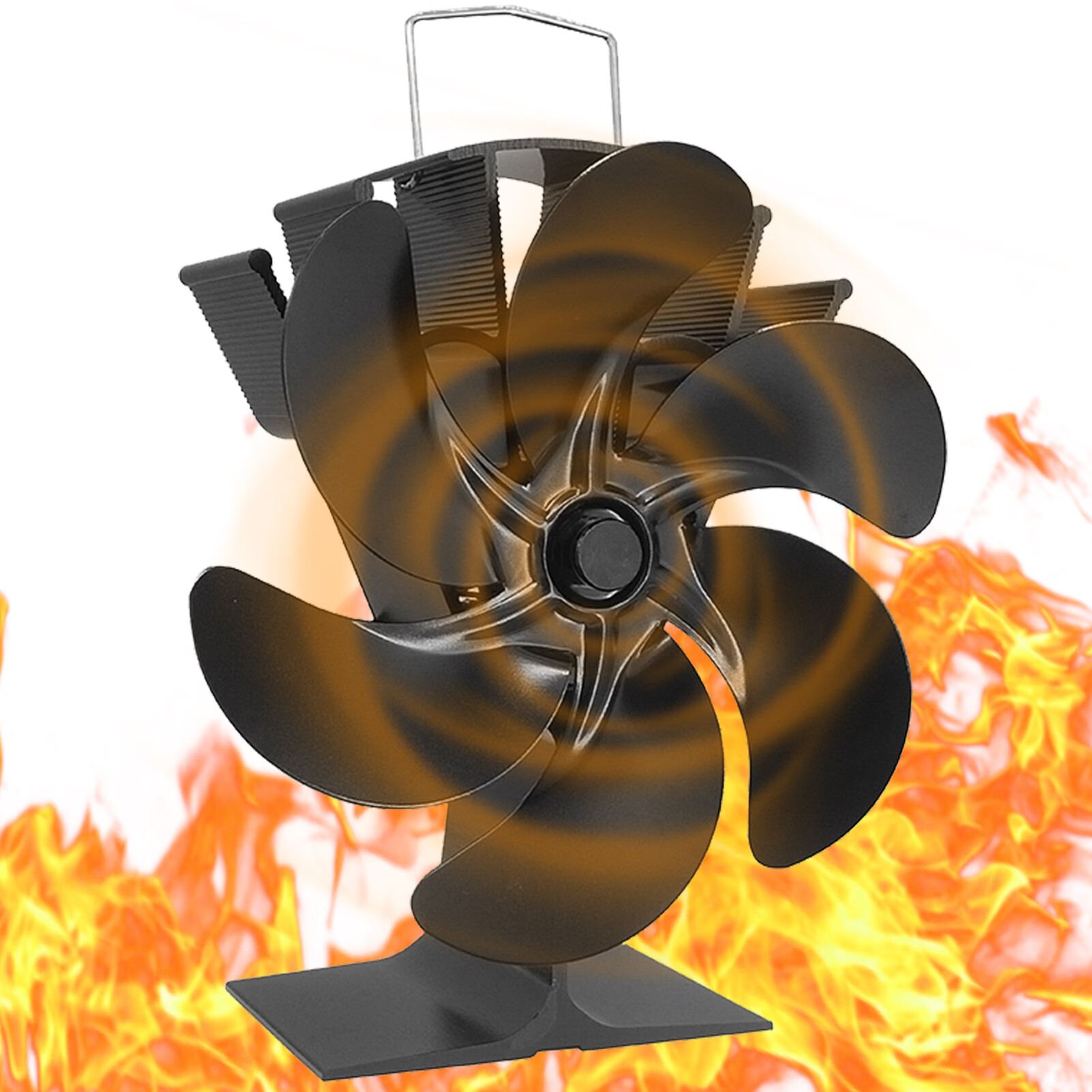 Heat Powered Stove Fan Thermodynamic Fireplace Fan with 6Blade Non