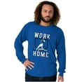 thumbnail image 3 of Baseball Athlete Work From Homebase Men's Long Sleeve Tee T Shirt Brisco Brands S, 3 of 6