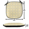 thumbnail image 5 of Quatrefoil Chair Seating Cushion, Far Eastern Style Girih Tiles Pattern in Clover Moroccan Star Print, Soft Seat Pads for Office with Anti-slip Backing, 16"x16", Yellow White, by Ambesonne, 5 of 7