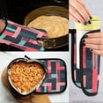 thumbnail image 5 of Yayeee Oven Mitts and Pot Holder Set of 2 Heat Resistant Kitchen Gloves Baking Hot Pad, Pink Geometric, 5 of 5