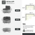 thumbnail image 4 of SUNCROWN Outdoor Patio Furniture Set 7 Piece Outdoor Sectional Sofa Grey Wicker Conversation Sofa Set with Coffee Table and Cushions-Grey, 4 of 9