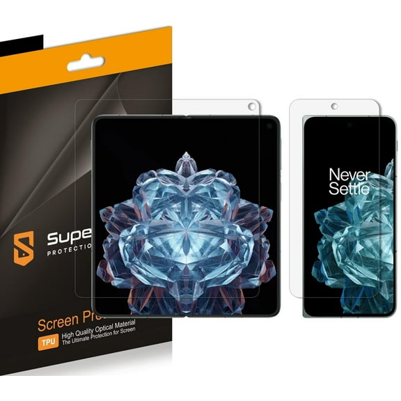 (2 Pack) Supershieldz Designed for OnePlus Open (2 Main Screen and 2 Front Screen) Screen Protector, High Definition Clear Shield (TPU)