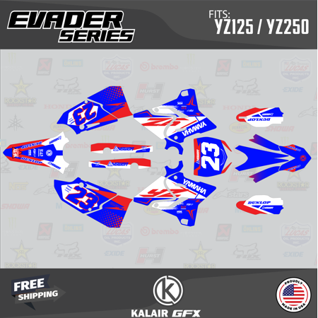 Kalair GFX Graphics Kit for Yamaha YZ250 (2015-2021) Evader Series Kalair GFX Graphics Kit for Yamaha YZ250 (2015-2021) Evader Series