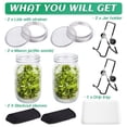thumbnail image 5 of Seed Sprouting Jar Kit with 2 Wide Mouth Jars Bean Sprouts Growing Kit Growing Jar with Mesh Screen Lids, 5 of 6