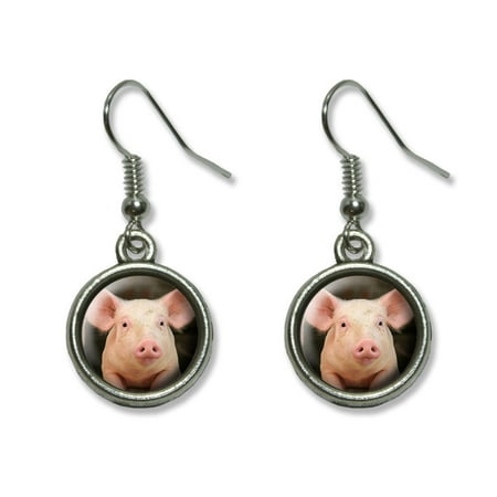 Piggy Earrings - Little Pig Piggy Dangling Drop Earrings