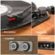 thumbnail image 3 of Tocadiscos DANFI AUDIO DF Vintage de 3 velocidades Bluetooth Wood, 3 of 9
