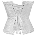 thumbnail image 4 of Qarigey Corsé de mujer Overbust Bustier Strapless Shapewear Ropa interior Ropa interior Blanco METRO, 4 of 8