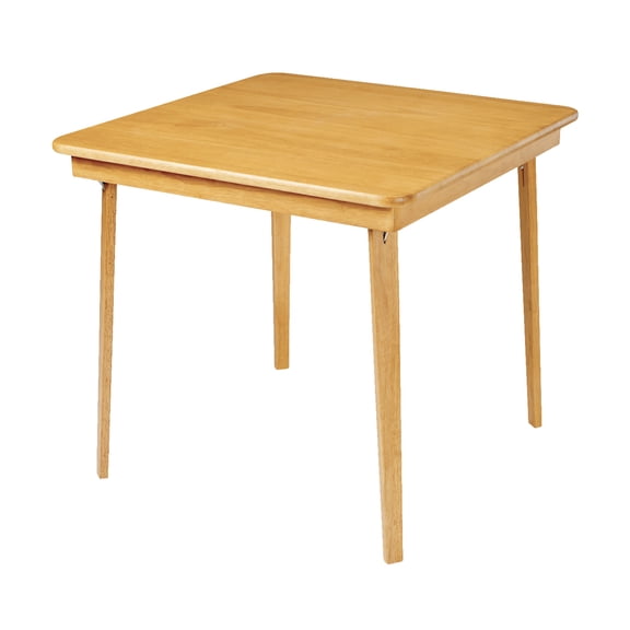 Stakmore Straight Edge Folding Card Table available in Cherry, Fruitwood, and Oak Finish