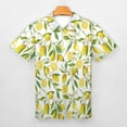 thumbnail image 3 of Limoncello, Lemon Vine Men Zipper T-shirt Summer Casual Short Sleeve T-shirt Top, 3 of 7