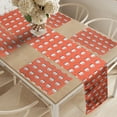 thumbnail image 2 of Ambesonne Cats Table Runner & Placemats, Kitten Kitty Cat Motifs Art, Placemat 4 pcs + Runner 12"x72", Burnt Sienna White, 2 of 2