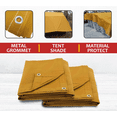 thumbnail image 5 of 8' x 12' Tan 12oz Canvas Tarp with Grommets - Water Resistant - Heavy Duty Canvas Tarps - Multipurpose Tarpaulin Cover for Canopy Tent, Roof, Camping, Semi Trucks & Cargo, 5 of 16