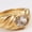 White, variant on Titanium Steel Gold Plated Multicolor Zircon Ring