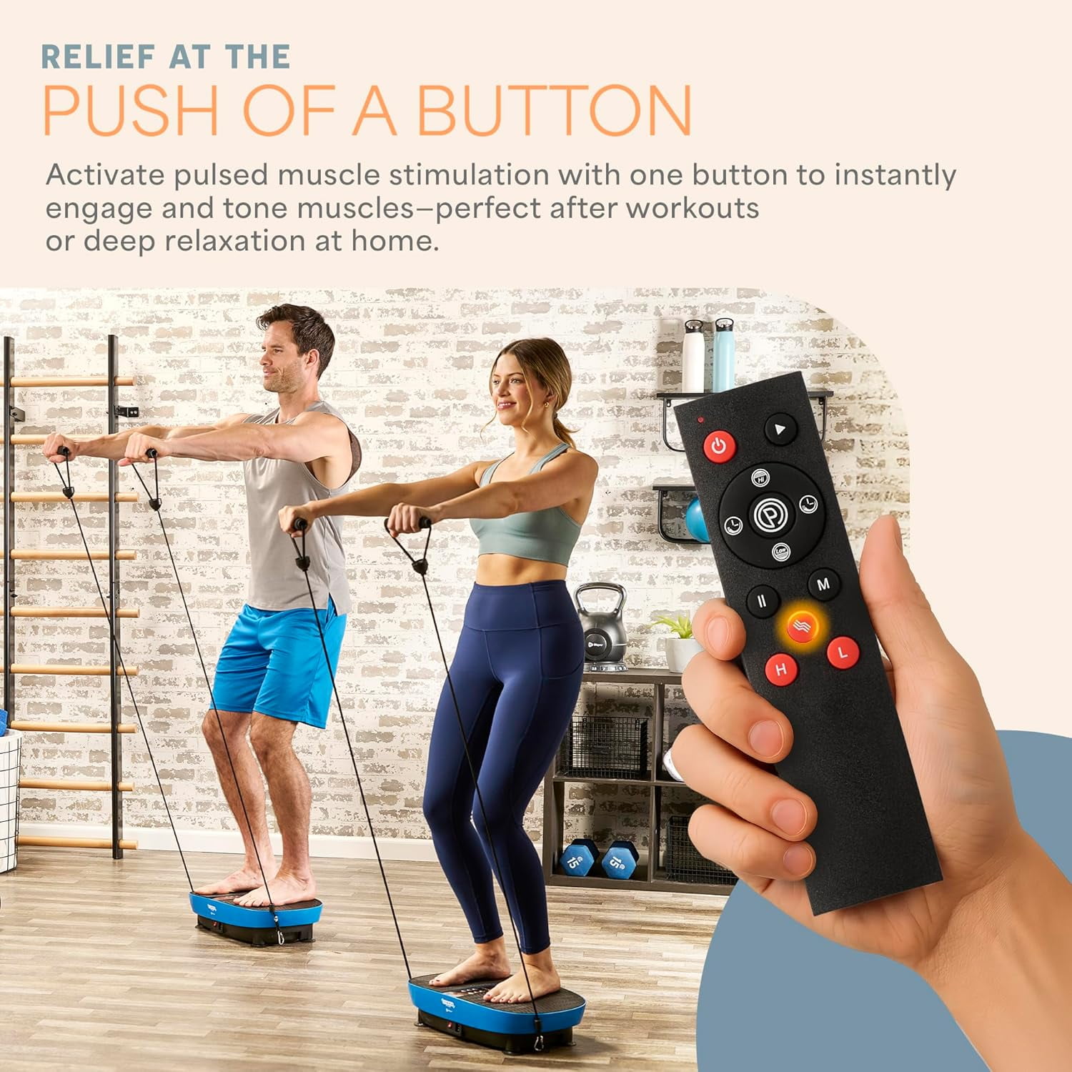 Lifepro VibraPulse Vibration Plate Exercise Machine – Compact Vibrating Plate for Lymphatic Drainage, Balance, Flexibility & Home Workouts - Blue